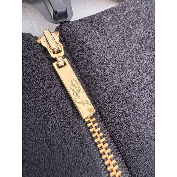 New Eliza J Women's Size 10 Black Sleeveless Sheath Midi Dress with Belt - Picture 12 of 14